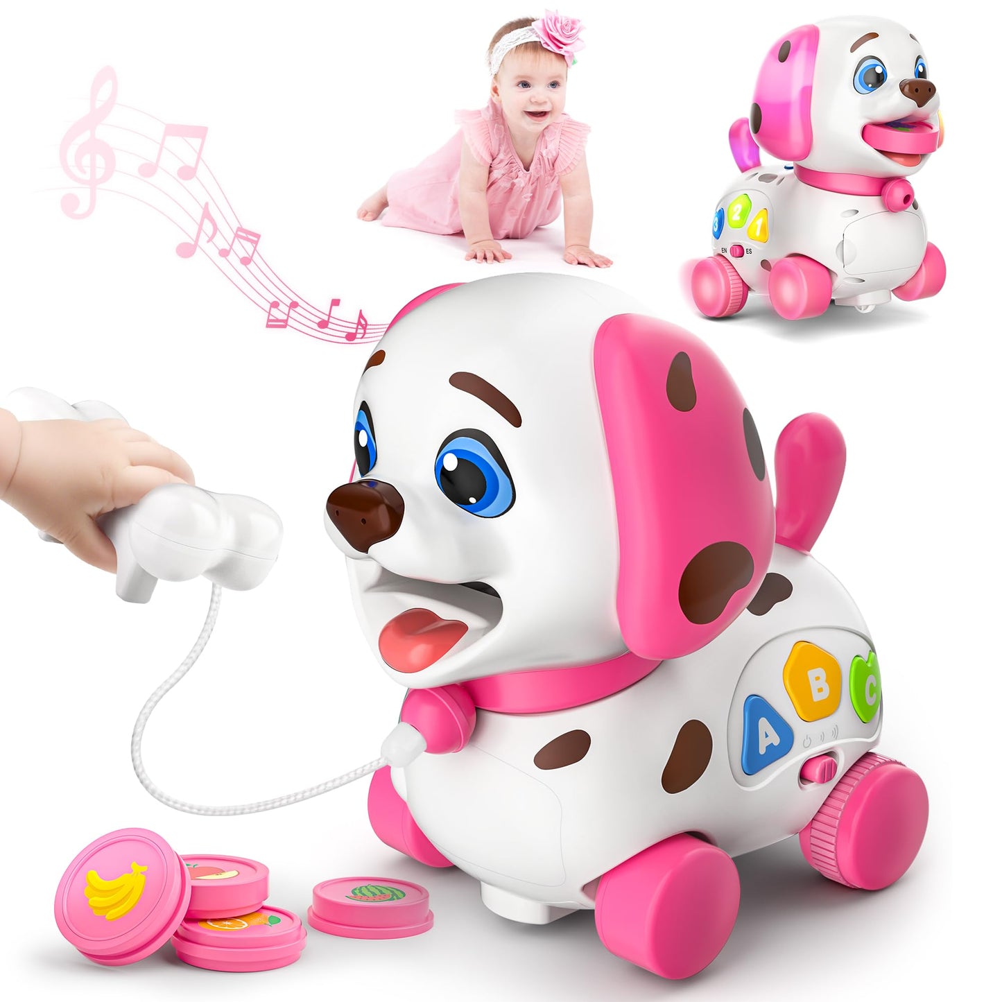 Musical Toys for 1 Year Old Girl Gifts, Bilingual Baby Toys 6-12-18 Months, First 1st Birthday Girl Gifts for Boy, Learning Educ
