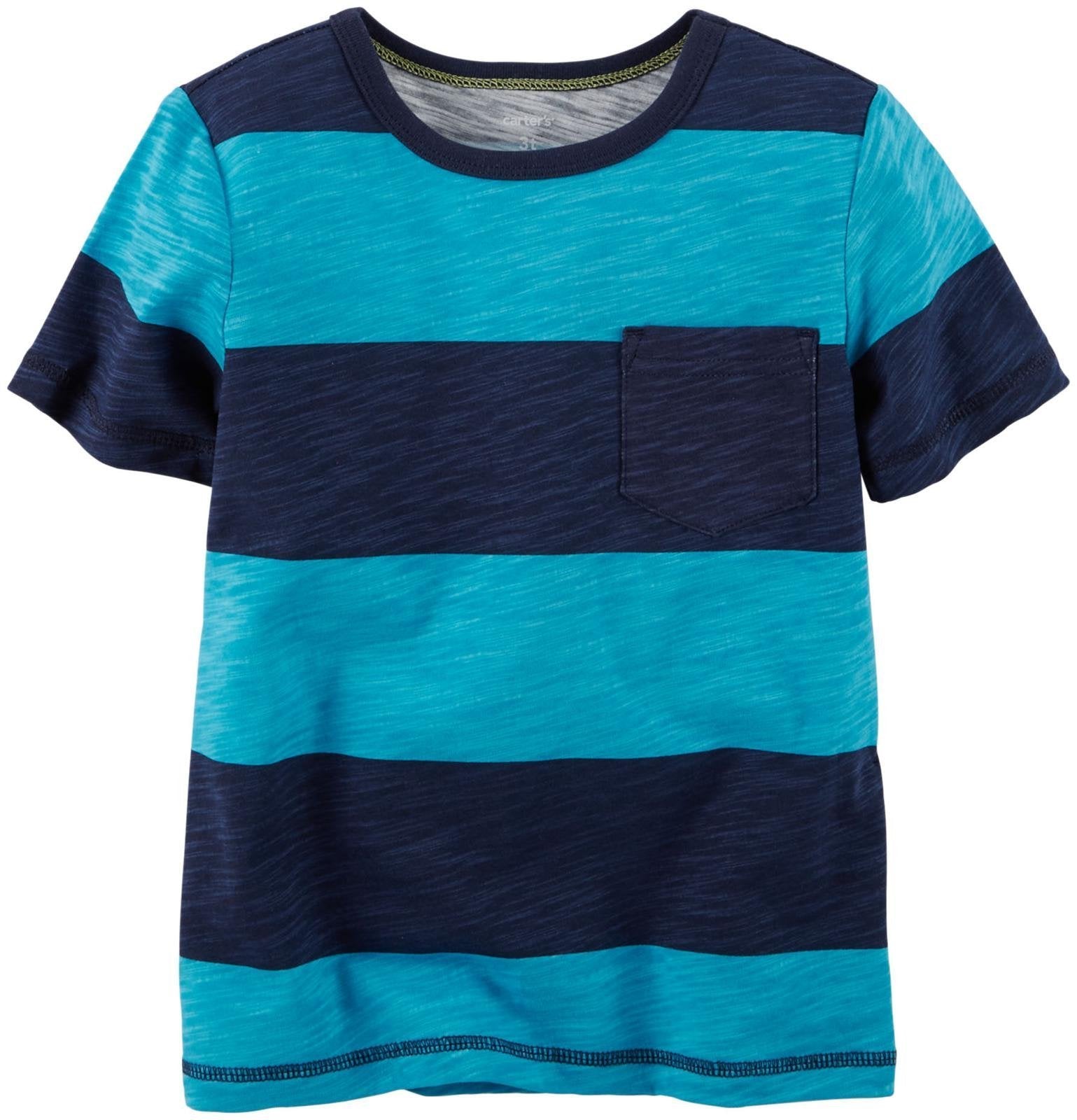 Carter'S Unisex Baby Striped Tee (Baby) - Turquoise - 3M