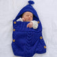 BabyMoon Organic Knitted Woollen Swaddle Sleeping Bag | White