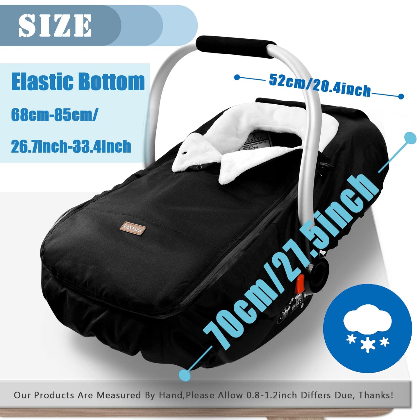 Vaxaape Baby Car Seat Cover,Car Seat Covers For Babies,Winter Protector,Universal Winter Car Seat Cover For Infant Boys Girls,Wa