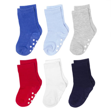 Silky Toes Baby Boy Girl Infant Socks 6Pk (12-18M, Basic Multi Boys (6 Pairs))