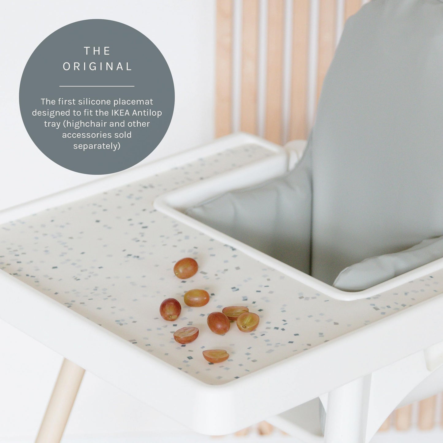Yeah Baby Goods Placemats Compatible W/Antilop High Chair (Boho Brown) - Slip-Resistant & Food-Grade Silicone High Chair Mat For
