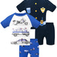 Daughter Queen Boys Pajamas 18-24 Months Summer Pjs Police Pj Sets Baby Toddler Cotton Short Sleeve Jammies Policeman Sleepwear