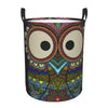 Pevtufa Boho Owl Foldable Laundry Basket Organizer,Fabric Clothes Toy Storage Basket Nursery Hamper Storage Bin For Household Be
