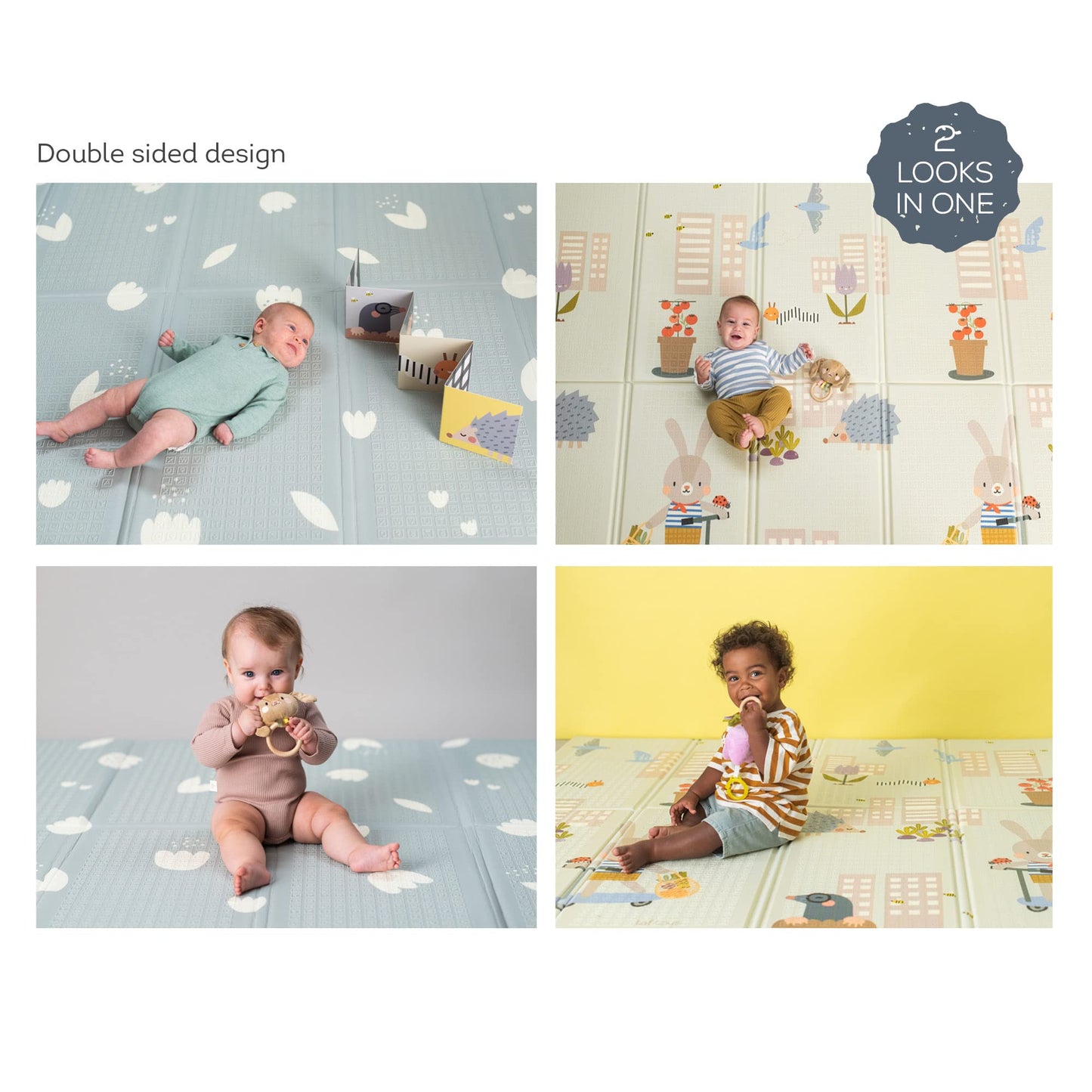 Taf Toys Taf13085 Urban Garden Extra-Large Cushioned Folded Play 200 X 150Cm Baby Mat For Floor. Foldable Babies & Toddlers. Wat