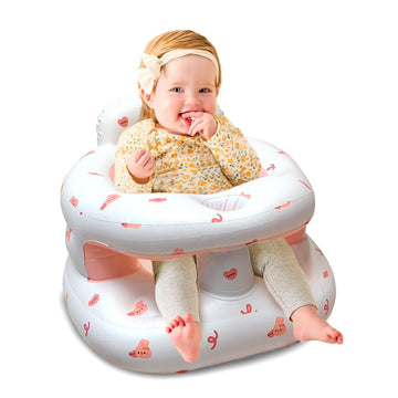 Inflatable Baby Seat For Babies 4-36 Months, Blow Up Floor Chair With Built-In Air Pump For Sitting Support, Perfect For Winter