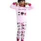Ventra Girls Cupcake Nightwear, 100% Cotton Nightdress for Kids, Top and Bottom Pyjama Set Pink