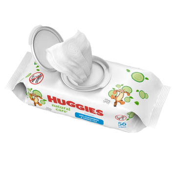 Huggies Natural Care Refreshing Baby Wipes, Hypoallergenic, Scented, 1 Flip-Top Pack (56 Wipes Total)