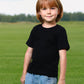Cosland Kids Plain Tshirts Boys Short Sleeve Shirt, Black, X-Small