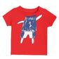Miniklub Cotton Half Sleeve Cartoon Printed Tee  (36M) Red