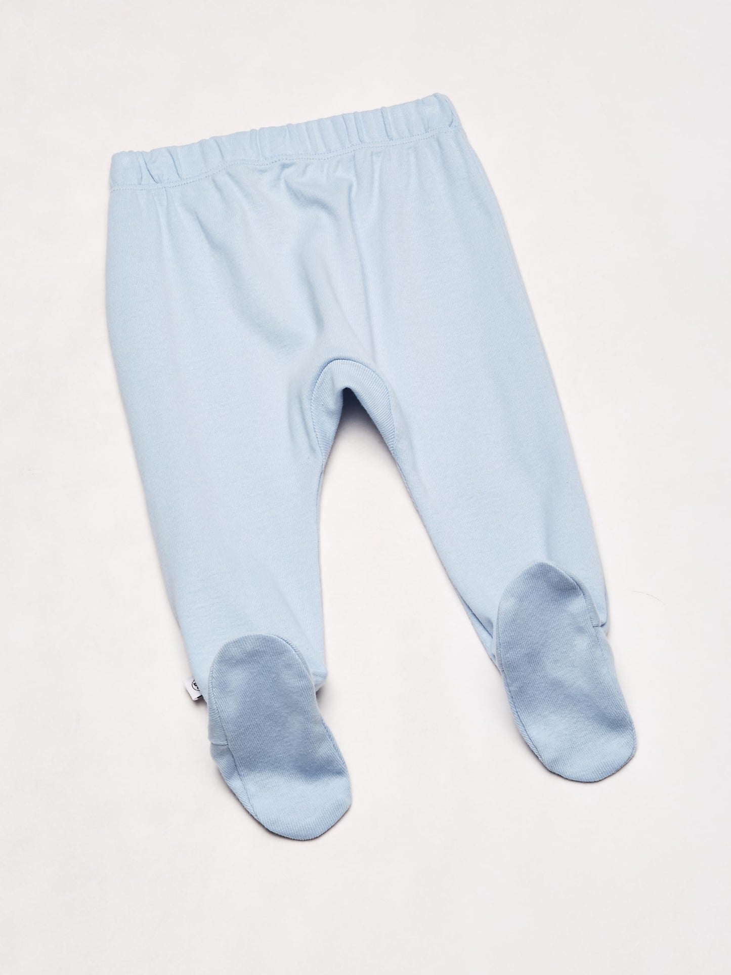 Honestbaby Baby 3-Pack Organic Cotton Footed Harem Pants, Blue Painted Buffalo Check, Preemie