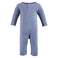 Hudson Baby Unisex Baby Cotton Coveralls, Space, 0-3 Months