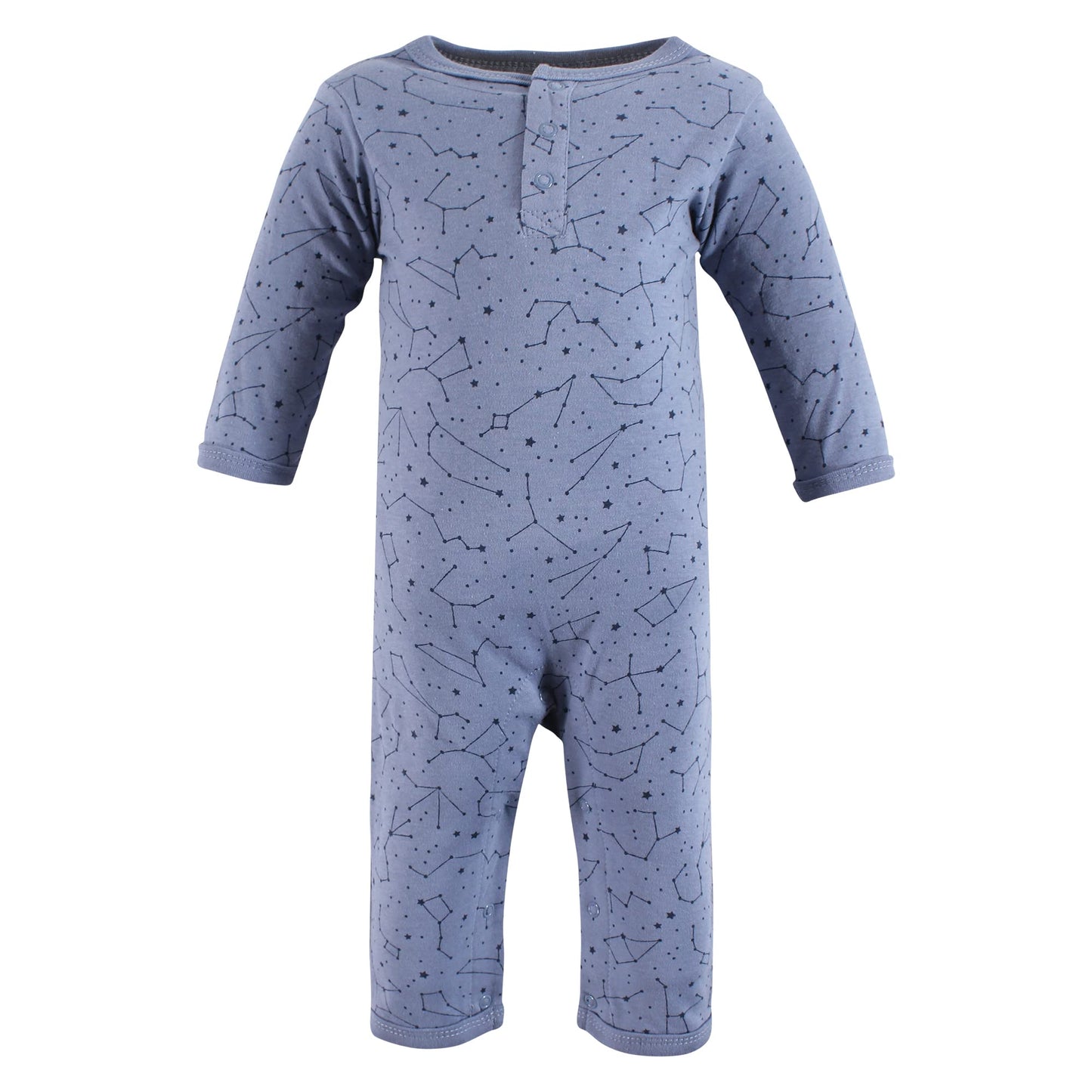Hudson Baby Unisex Baby Cotton Coveralls, Space, 0-3 Months