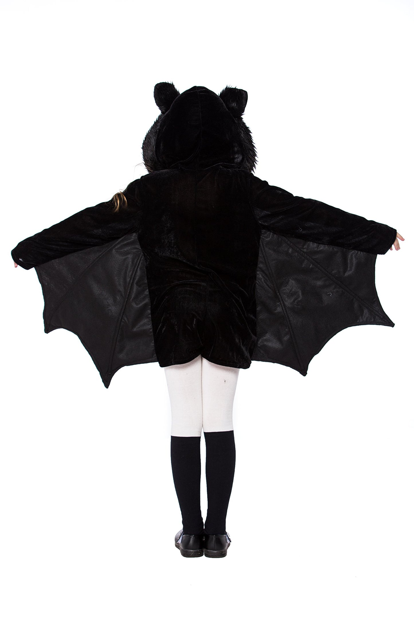 Yolsun Girls' Vampire Bat Costume, Halloween Animal Cute Dress Up (8-10Y(Suggested Height:54'-59' ), Black-1)