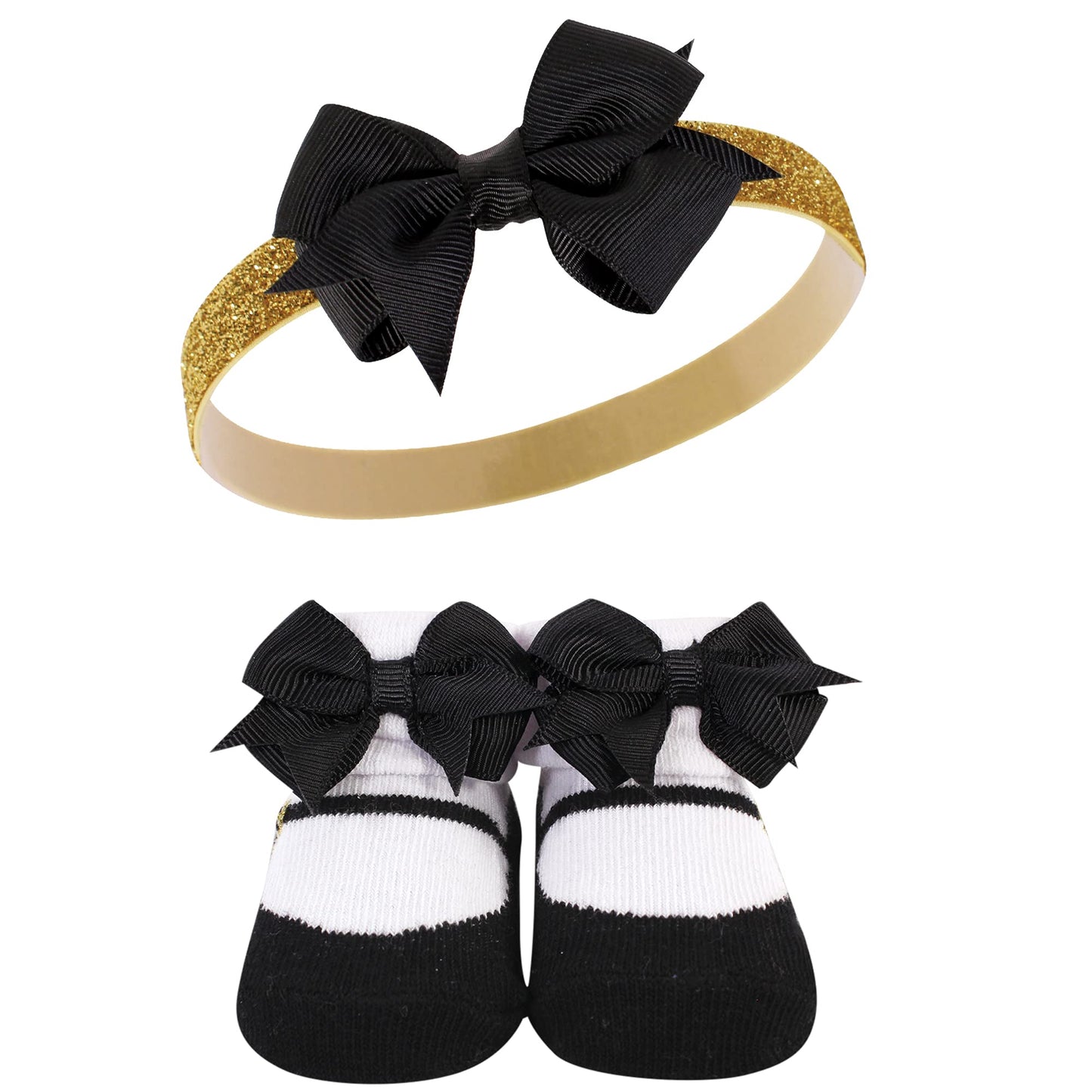 Hudson Baby Baby Girls' Headband And Socks Giftset, Paris 10-Pack, One Size