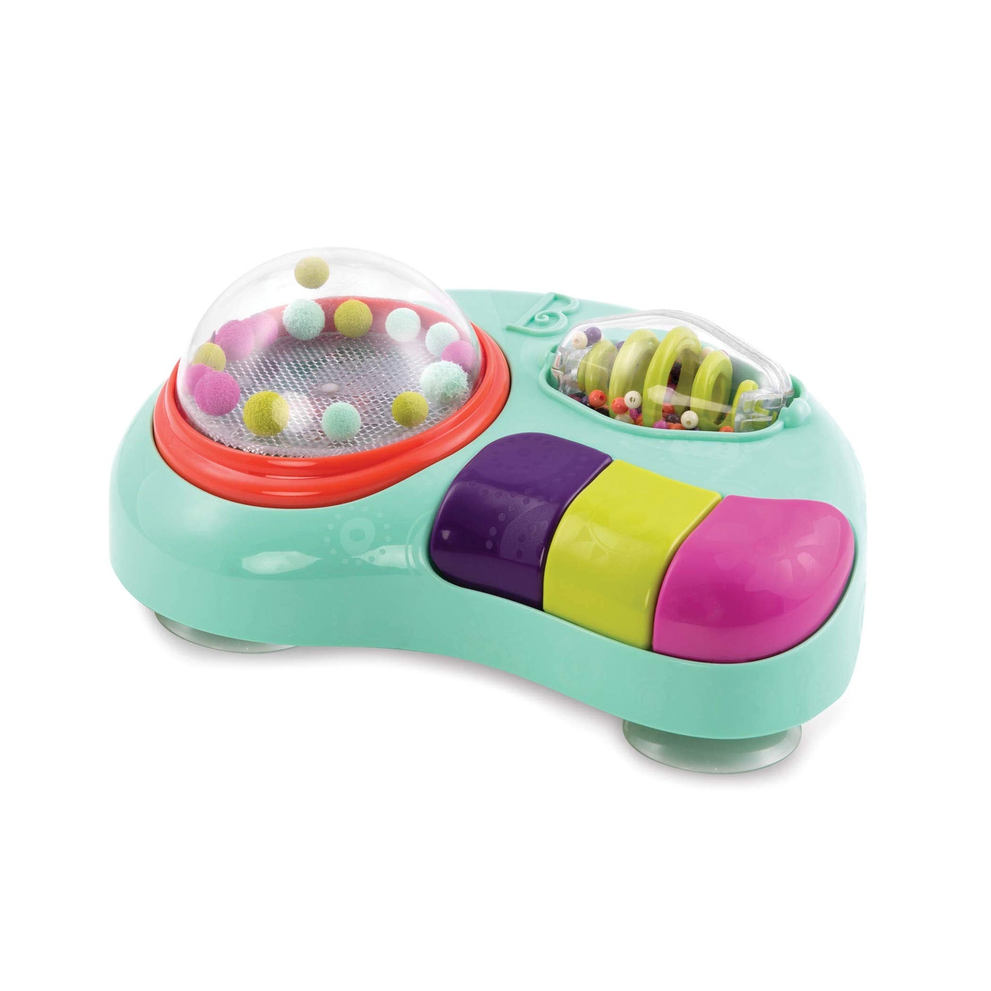 B. toys - Baby Activity Station - High Chair Suction Cup Toy with Music & Lights - Sensory Activity Center - Developmental Toys 