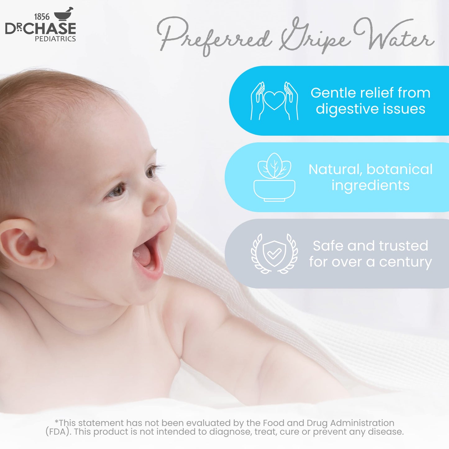 Dr. Chase Kolik Original Gripe Water - Colic Relief For Newborns & Infants - Safe, All Natural Gas Drops For Babies - Herbal For