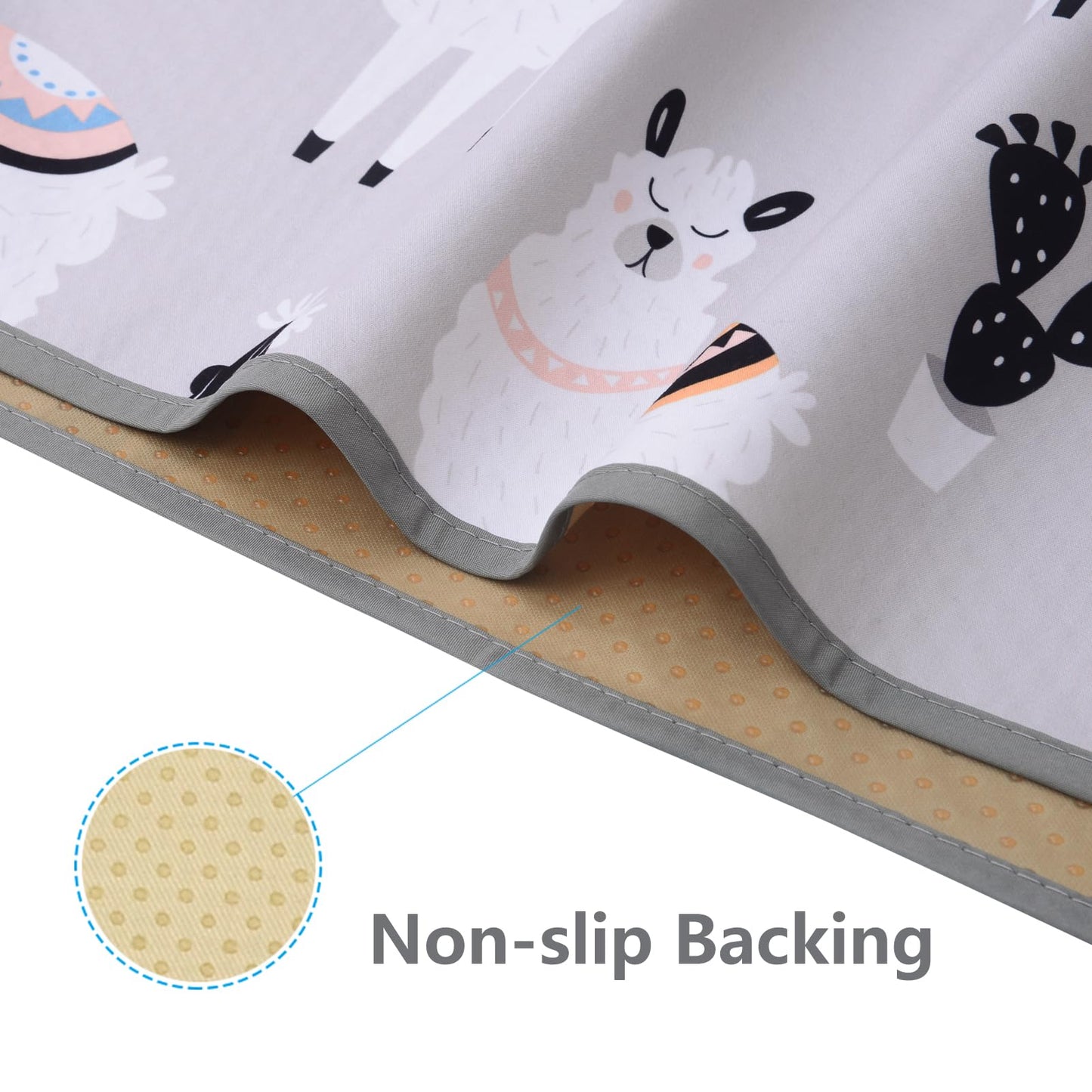 Baby Splat Mat For Under High Chair, 51 X 51 Inch Splash Mat, Waterproof And Washable Spill Mat, Anti-Slip Floor Protector