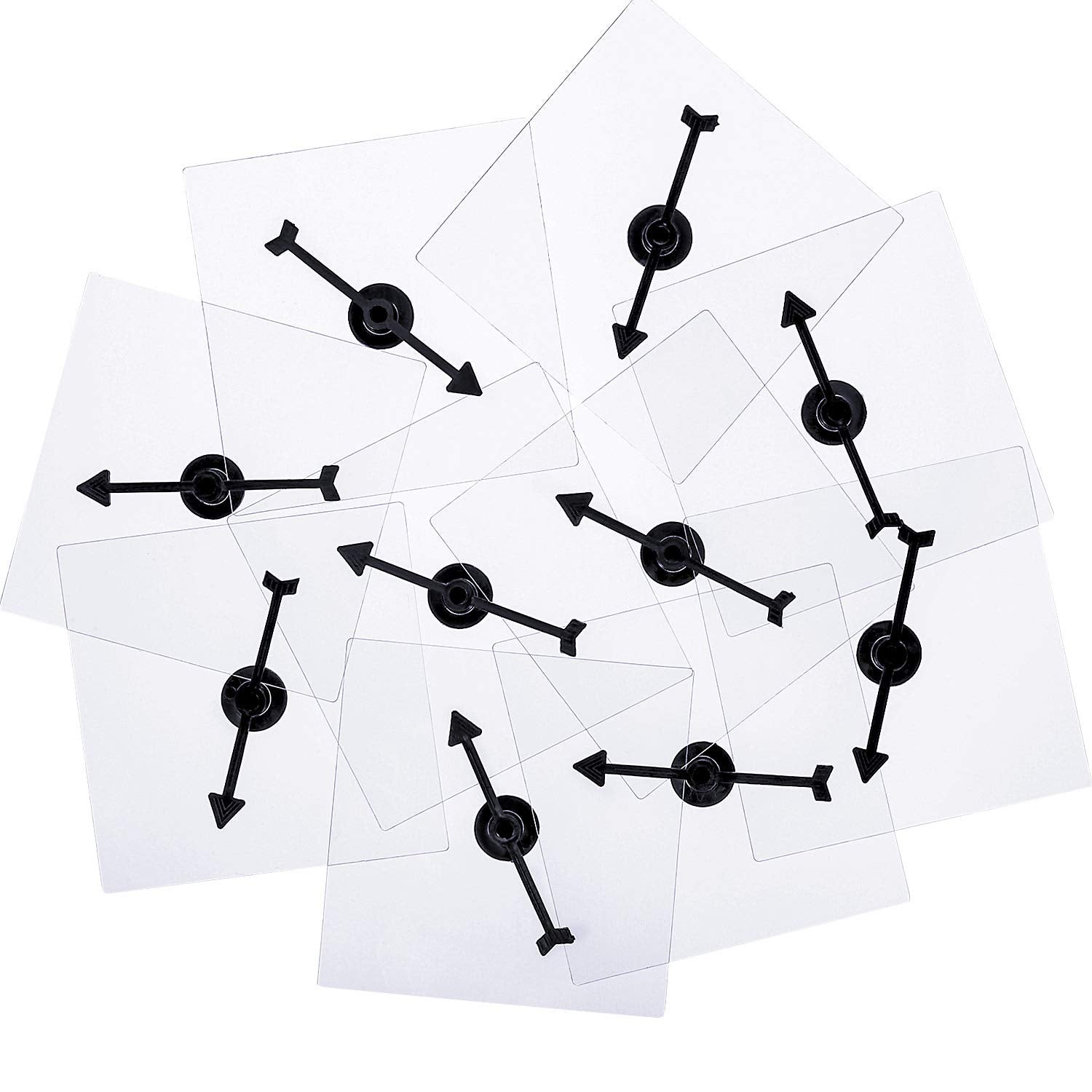 Gejoy 10 Pack Transparent Spinners Clear Spinners Dry Erase Math Game Spinner With Rotating Arrow For Classroom