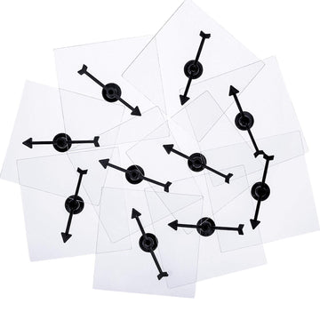 Gejoy 10 Pack Transparent Spinners Clear Spinners Dry Erase Math Game Spinner With Rotating Arrow For Classroom