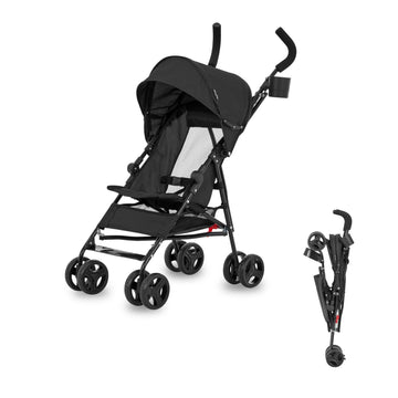 Dream On Me Rover Convenience Baby Stroller in Black, Lightweight & Compact Umbrella Stroller, Easy one-Hand fold Travel Strolle
