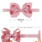 Jollybows Baby Girls Headbands, 3 Pcs 4In Grosgrain Ribbon Hair Bows - White, Cream, Pink, For Baby Girls Infants Toddler Kids T
