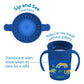 Dr. Browns Milestones Cheers 360 Cup Spoutless Transition Cup With Handles For Easy Grip And Leak-Free Learning, Blue Safari, 7