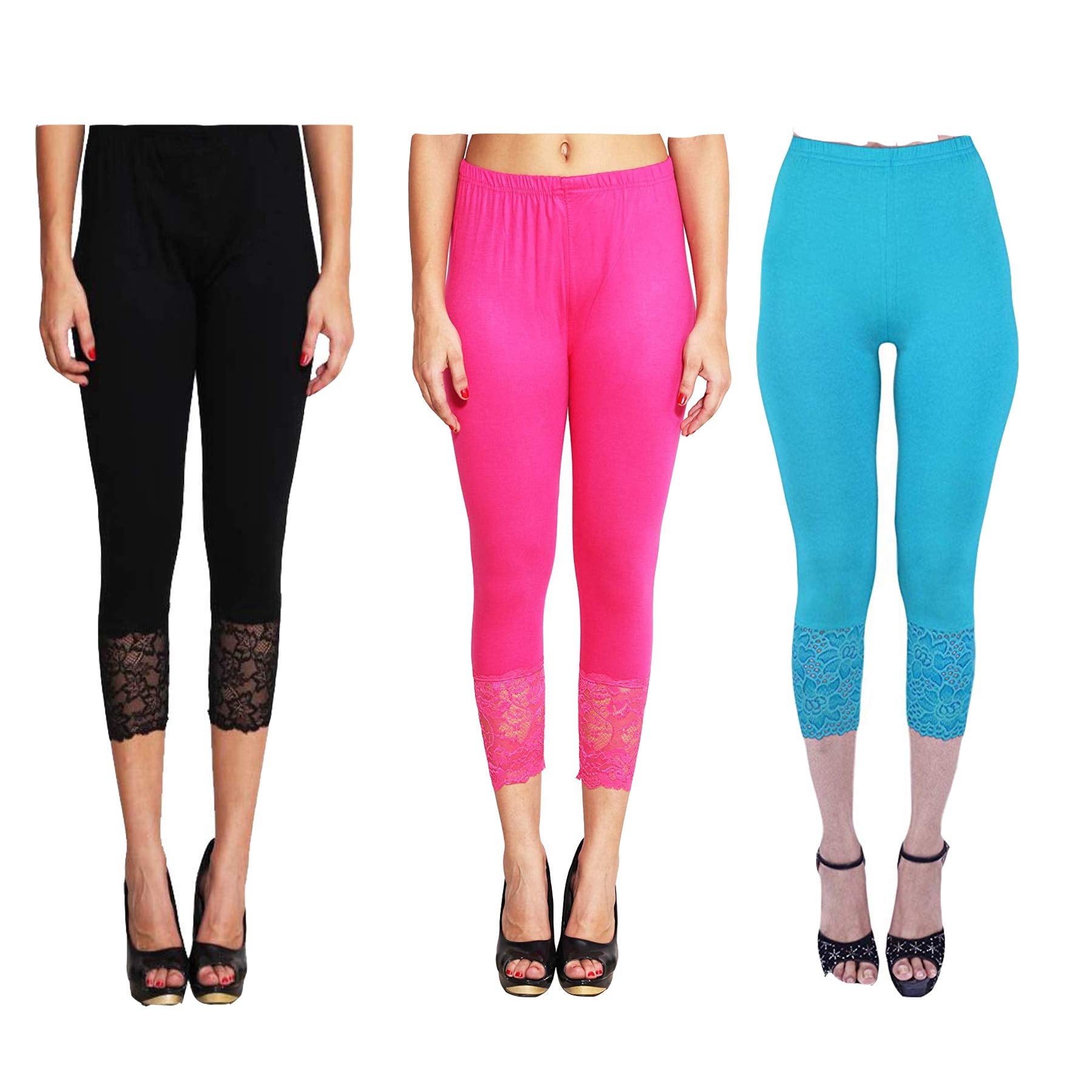 Snowball Capri Leggings For Girlskids (Pack Of 3) Slim