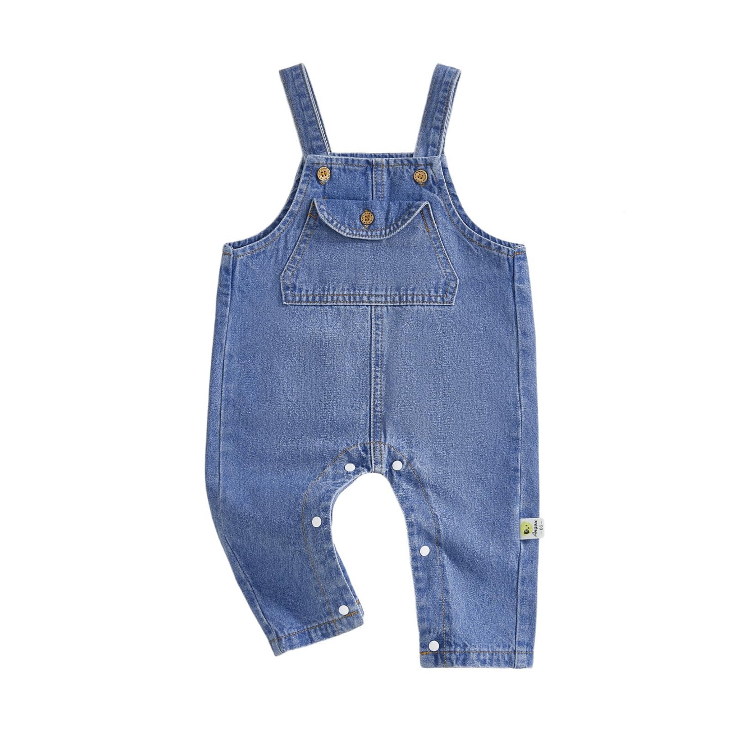 Ledy Champswiin Infant Boy Girl Jean Overalls Baby Jean Clothes Suspender Romper Jumpsuit Bib Pants Denim Outfit (Blue Jean Over