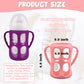 3 Pack Baby Bottle Handles For Philips Avent Natural Baby Bottles, Baby Bottle Holder With Easy Grip Handles (Pink+Purple+White)