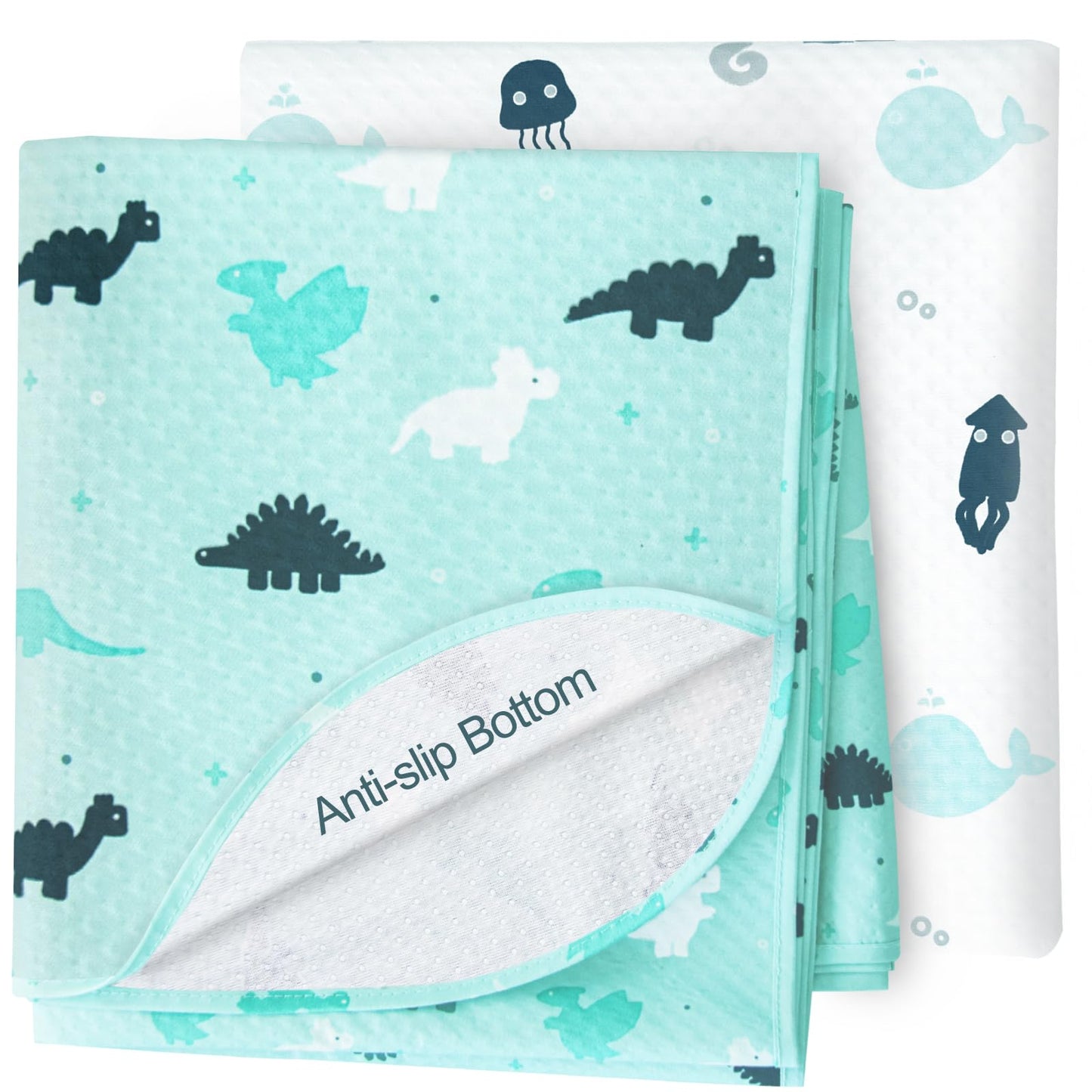 Springspirit Splat Mat For Under High Chair 2 Pack, High Chair Mat For Floor, Waterproof Mat, Mealtime, Playtime, Anti-Slip And