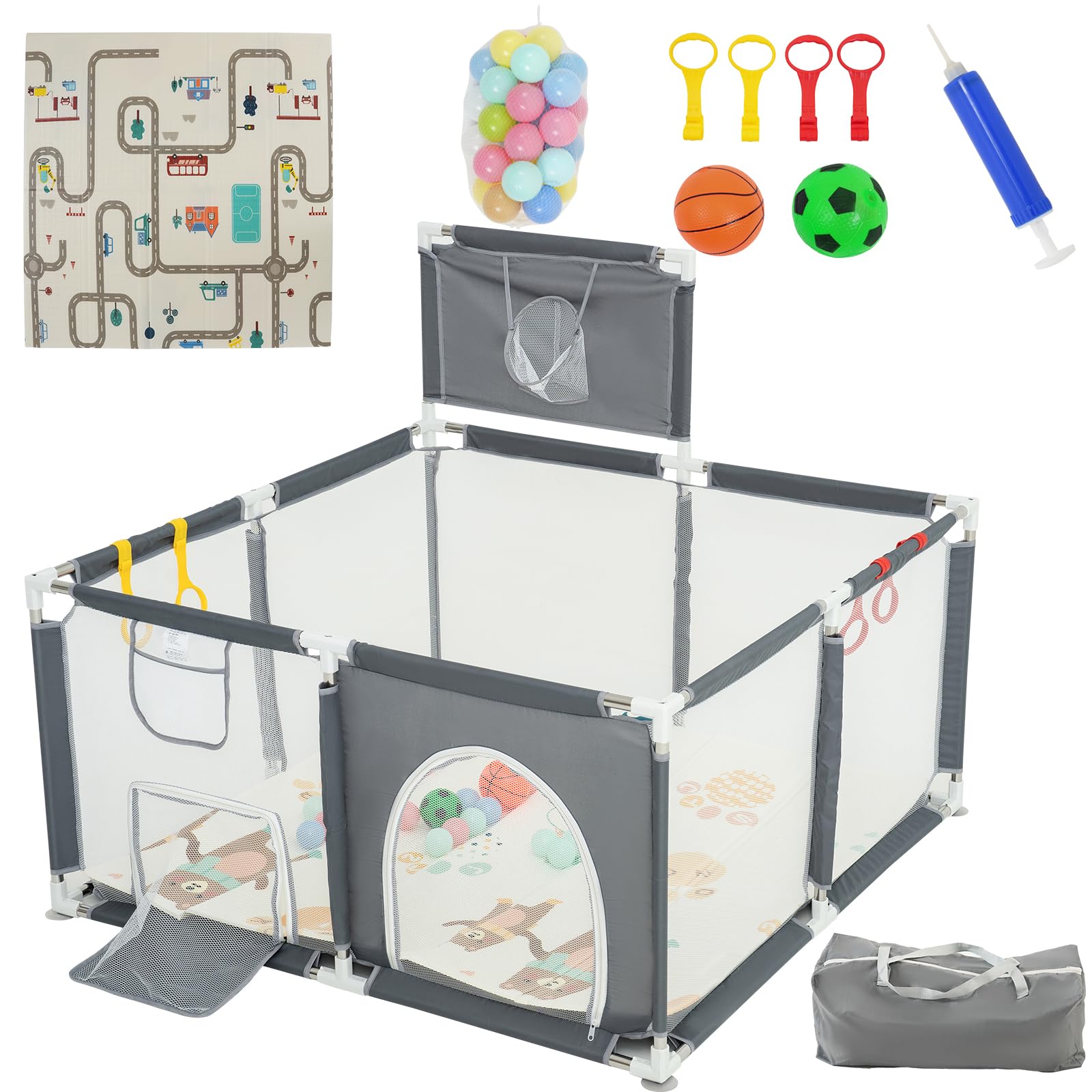 Baby Playpen With Mat - Playpen For Babies And Toddlers - Playards With Mat And Accessories - Sport Playpen - Discover Your Chil