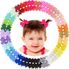 Alinmo Baby Hair Clips 60Pcs - 2' Fully Lined Tiny Hair Bows Alligator Clips For Infants And Toddlers In Pairs