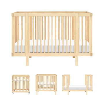 babyletto Pogo 8-in-1 All-Stages Convertible Crib - Conversion Kits for Bassinet, Midi Baby & Full-Size Crib to Toddler Bed, Day