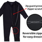 Guisby Rayon Baby Pajamas Footless, Long Sleeve With Zipper 3Pack Romper 0-3 Months