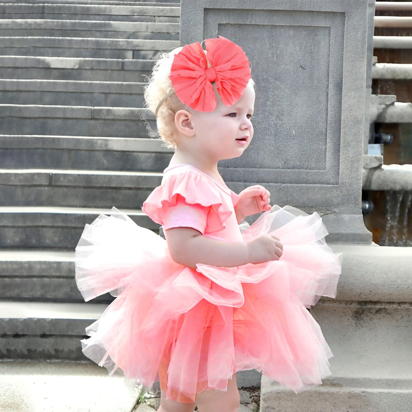 Lanmerry Baby Girls Soft Knot Headbands With Hair Bows Newborn Toddler Hairbands Infant Toddlers Kids Hair Accessories Blue Wate