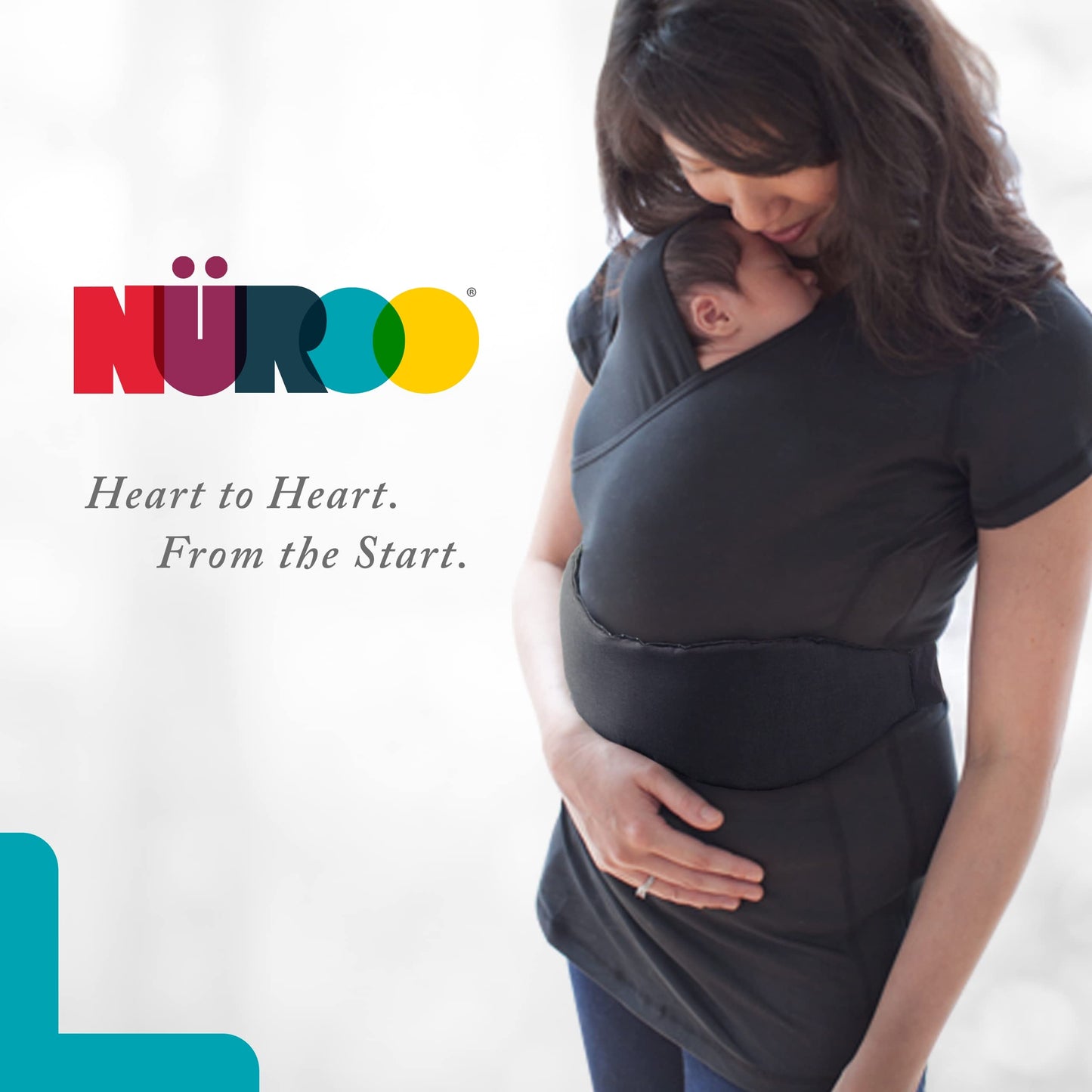 Brownmed - NuRoo Pocket - Comfortable Skin-to-Skin Shirt for Mom & Baby - Full-Coverage Baby Wrap Carrier Shirt for Newborns - B