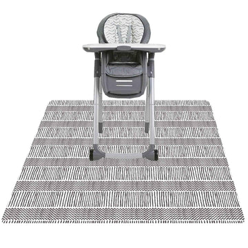 Splat Mat For Under High Chair/Arts/Crafts, Triluby 51' Waterproof Non Slip Food Splash Mat For Eating Mess, Washable Weaning M