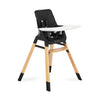 Dream On Me Nibble Wooden Compact High Chair In Black | Light Weight | Portable |Removable Seat Cover I Adjustable Tray I Baby A