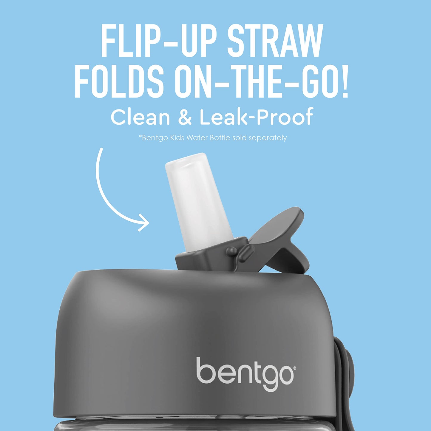 Bentgo Kids Water Bottle Replacement Straws - 2-Pack Of Reusable, Leak-Proof, & Bpa-Free, Safe-Sip Straws & Valves For Bentgo Wa