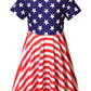 QPANCY 3t 4t Toddler Girls USA Flag Dresses 4th July USA Independence Day Costume