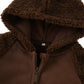 Amiyan Bear Ears Shape Fleece Warm Hoodies Clothes Toddler Zip-Up Light Jacket Sweatshirt Outwear For Baby Boys (Coffee, 1-2T)