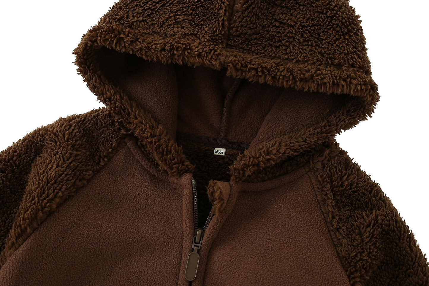 Amiyan Bear Ears Shape Fleece Warm Hoodies Clothes Toddler Zip-Up Light Jacket Sweatshirt Outwear For Baby Boys (Coffee, 1-2T)