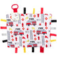 Baby Sensory, Security & Teething Closed Ribbon Tag Lovey Blanket with Minky Dot Fabric: 14   X18    (Firefighter)