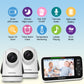 Hellobaby Video Baby Monitor With 2 Cameras And 5 Inch Split Screen Display, Remote Control Cameras With Night Vision And Tempra