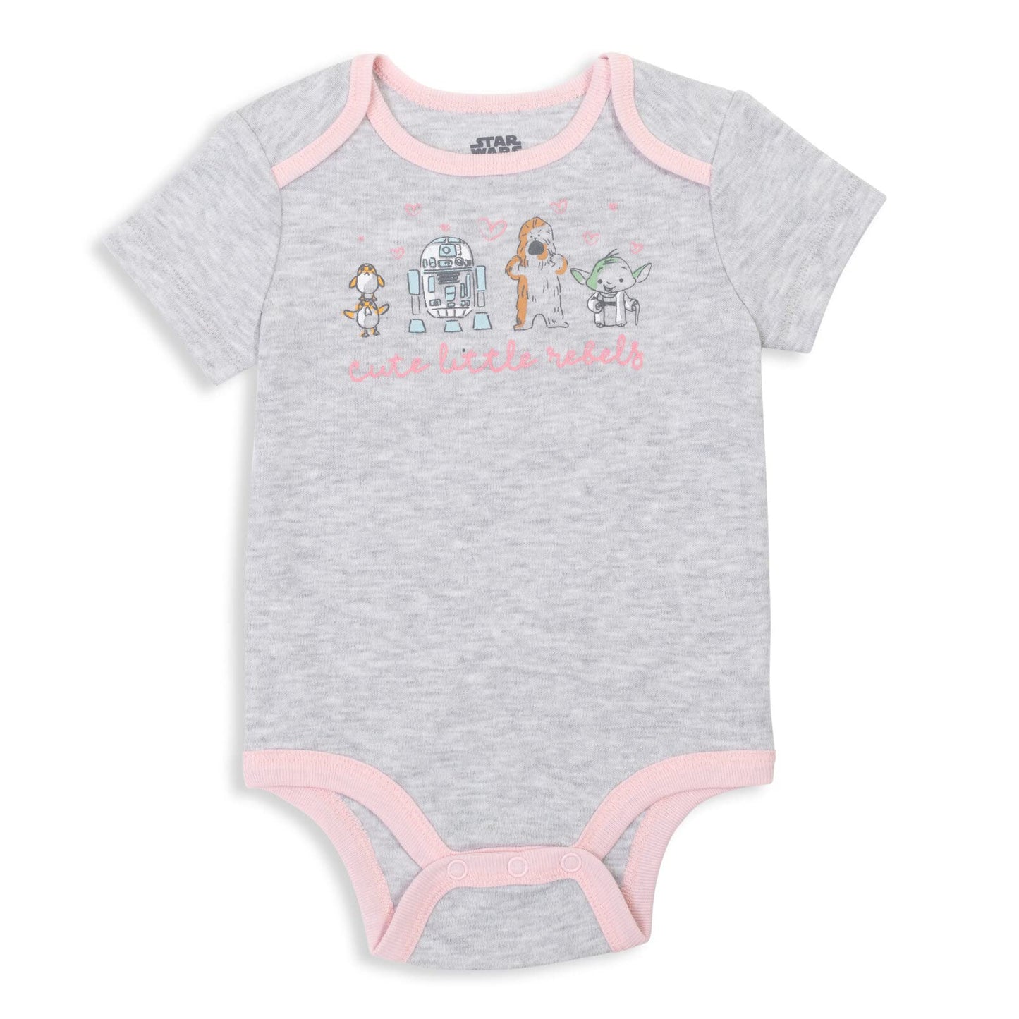 Star Wars The Mandalorian Baby Yoda Baby Girls 5 Pack Bodysuit Multicolor 0-3 Months