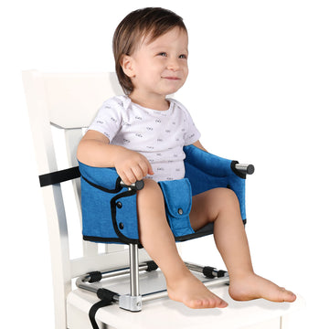 Booster Seat For Dining Table: Portable Toddler Booster Chair With Safety Buckle And Height Adjustable, Foldable Baby Feeding Ch