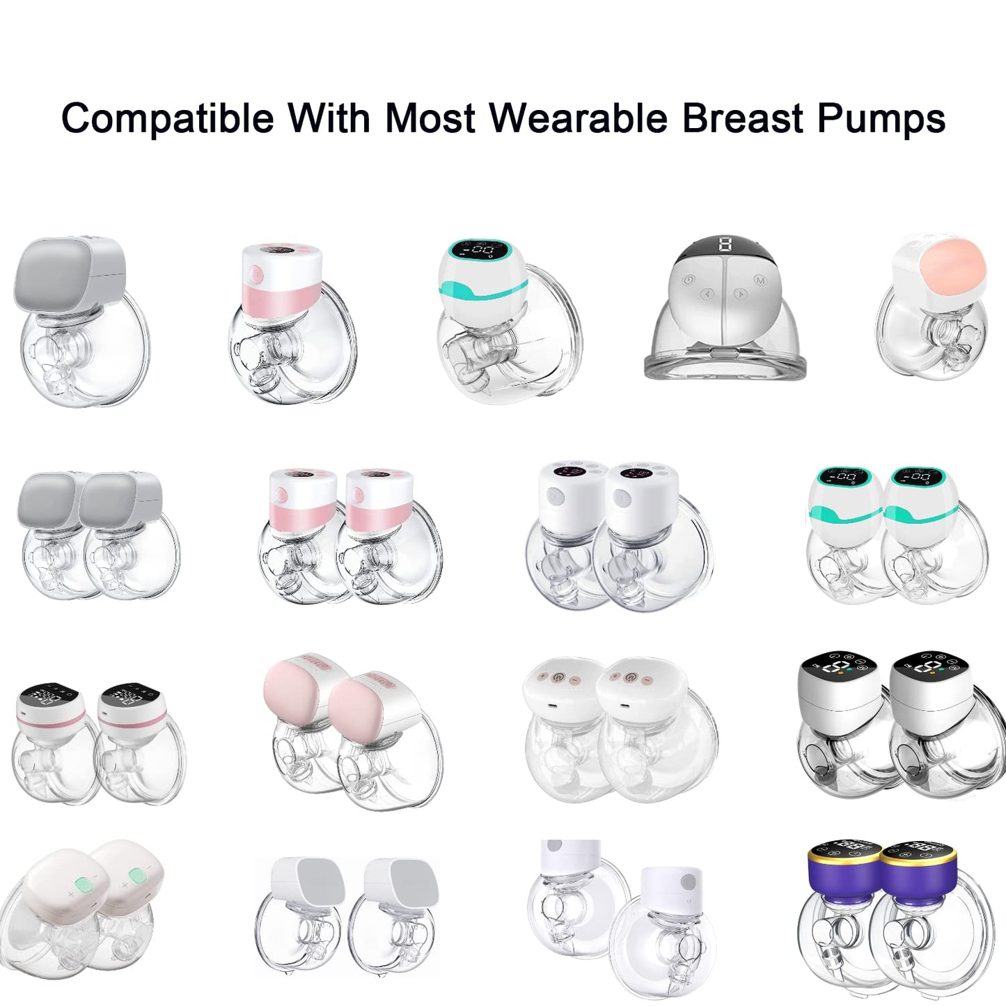 Duckbill Valve 4Pcs Compatible With S9/S10/S12, Wearable Breast Pump Parts Accessories Replace (4 Piece Set)