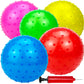 Hymaz 5 Pack Knobby Balls Bulk 9 Inch Sensory Balls Bouncy Balls Sport Toys Spiky Massage Stress Balls, Sensory Toys Balls Party