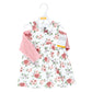 Hudson Baby Baby Girls' Cotton Dress And Cardigan Set, Vintage Floral, 9-12 Months